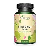 Ceylon Zimt Kapseln | Hochdosiert: 2.500 mg (10:1 Extrakt) | Vergleichssieger 2024* | Für 4 Monate | Laborgeprüft | Vegan & Ohne Zusätze | 120 Stück | Deutsche Produktion von Vegavero