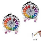 NIYATA 2 Rollen pH Teststreifen, Lackmuspapier,Messbereich 0-14,Lackmus Indikator Universalpapier,Universelle pH Teststreifen Rolle für Wasser,Hautpflegeprodukte und mehr,á 5m