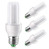 Elrigs E27 LED Lampe Stabform, 7W LED Birne entspricht 60W Glühbirne, Warmweiß(3000K) Maiskolben Leuchtmittel ersetzt 12W Energiesparlampe, Flimmerfreie Beleuchtung,4er Pack