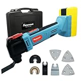 FANZTOOL 20V Akku Multifunktionswerkzeug mit EC-Motor, 3.2° Oszillationswinkel, LED-Beleuchtung, 6 Geschwindigkeiten,zum Schneiden,Schnitzen,Bohren,Schleifen & Polieren,inkl. 2Ah Akku & Ladegerät.