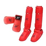 JISADER Boxhandschuhe, Schienbeinschoner, Taekwondo-Sparring-Ausrüstungsset, Schlagpolster, Trainingsausrüstung für Sanda-Taekwondo-MMA-Übungen, m