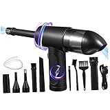 TEHAUX Tragbares Kabelloses Vakuum Luftgebläse für Auto und Zuhause Staubsauger mit Hoher Saugkraft zur von Elektronik Tastatur und Mehr