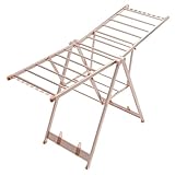 Wäscheständer, 150 cm/160 cm, verstellbarer Flügelwäscheständer, tragbarer Aluminium-Klapp-Wäscheständer, Wäscheständer für den Innenbereich, zusammenklappbare Wäscheständer für Kleidung, lange Ga