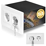 Elder Welder® Steckdosen Tresor Versteck | Jetzt mit Fake-Stecker Funktion | Wandtresor zum Einmauern | Steckdosentresor als Geheimfach | Mini Safe für Geldversteck Geheimversteck | Geld Box