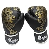 Boxhandschuhe für Erwachsene, Boxhandschuhe, Kampfhandschuhe, Tiger-Druck, PU-Leder, atmungsaktiv, Muay Thai, Sparring, Kickboxen, professionelle Handschuhe