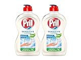 PRIL Sensitive Aloe Vera (2x 450 ml), Handgeschirrspülmittel mit hoher Fettlösekraft, für sauberes Geschirr auch in kaltem Wasser, pH-hautneutrale Formel