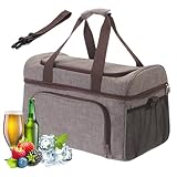 Isolierte Taschen,30 Liter Kühltasche Auslaufdicht Faltbare Hülle | Isoliertasche Wasserdicht - Geeignet Für Mittagessen Arbeit Lebensmittel Schule Kinder Picknick Und Einkaufen