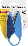 Eberhard Faber 579951 – Mini Kids Kinderschere in blau, für Linkshänder und Rechtshänder geeignet, optimal zum Schneiden und Basteln