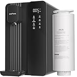 Ecoviva MATE4 Umkehrosmose Wasserfiltersystem für Arbeitsplatte, 4 Temperatureinstellungen, 7-stufiges RO-Heißwasser-Filtersystem, reines 3:1 reines Wasser zum Ablassen, TDS u