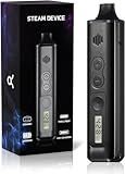 Vaporizer Cannabis JOJQ Kit Dampfer verdampfer kräuter mit LCD Display Temperaturkontrolle, Keramische Heizkammer verdampfer cannabis (Glänzendes Black)