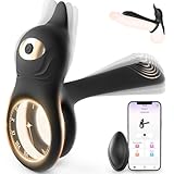 Penisring Sex Spielzeug für die Paare Extrem Sex, Verdickung Penis Klitoris Stimulator, Doppelte Verzögerung 10 Modi Penis Ring Erotisches Sexspielzeug für die Männer, Erotik Cockring Dual Penisringe