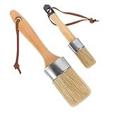 SHINEOFI 2Stücke Holzgriff Pinsel Deckpinsel Für Gleichmäßige Wand Und Möbelmalerei Für Deckflecken Und Wandreparatur Langlebige Borsten Für Professionelle Ergebnisse