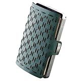 I-CLIP Original Geldbörse mit Münzfach - Slim Wallet aus Leder - Kreditkartenetui mit Geldklammer - hochwertiges Portemonnaie - Opal mit silbernem Rahmen