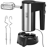LEBENLANG 400W Handmixer Handrührgerät - 5 Stufen & Turbo Inkl. Standhalterung I Hand Mixer Handrührer Rührgerät Rührmaschine Küche I Mikser electric Handrührgeräte Küchengeräte Handmixe Mixer Küche