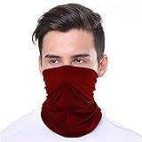 KUNSTIFY | Multifunktionstuch Mundschutz | Bandana Herren Damen Schlauchschal Halstuch Mund-Nasen-Schutz Baumwolle | weinrot modisch elastisch atmungsaktiv waschbar (Bordeaux)