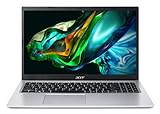 Acer Aspire 3 (A315-58-31C2) Laptop | 15, 6' FHD Display | Intel Core i3-1115G4 | 8 GB RAM | 512 GB SSD | Intel UHD Graphics | Windows 11 | QWERTZ Tastatur | Silber