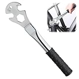 Fanxaolnes Fahrrad Pedalschlüssel 28 cm Extra Langer Griff, Doppelseitig 15mm/9/16 Zoll Schraubenschlüssel für MTB und Rennrad Pedale, Robuster Gummigriff für Vor und Hinterachse
