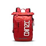 FANDARE Rucksack Bergsteigen Schulrucksack Rolltop Daypacks für 15.6 Zoll Laptoptasche Herren Damen Rucksäcke zum Reise Wandern Camping Schulranzen Schultasche Daypacks Rot