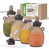 haakaa Happii Bear Silikon-Geschenkbeutel, wiederverwendbare Babynahrungsbeutel für hausgemachte Bio-Pürees, Säfte, Smoothies und Joghurt, perfekt für Kleinkinder und Kinder, 4 Stück, 170 ml