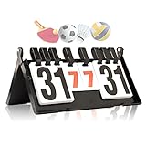 WishesMar 4-Stellig Tragbare Flip Anzeigetafel 4 Ziffern Kerbe Zähltafel Wettkämpfe Sportanzeigetafel Punktetafel Punktezähler für Badminton Volleyball Tischtennis Fußball Boxen #B