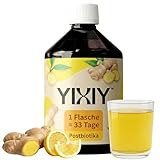 YIXIY Postbiotikum Elixier 500 ml – Fermentiertes Getränk mit 8 Bakterienstämmen & 19 Kräutern – Mit Ingwer & Zitrone – Vegan & Zuckerfrei – Für Darm & Immunsystem