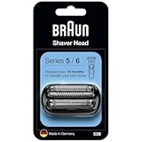 Braun Series 5 Elektrorasierer Scherkopf, ORIGINAL Ersatzscherteil vom Hersteller passend für Braun Herren Rasierer Series 5 und 6 (Modelle ab 2020), 53B, schwarz, 1er Pack