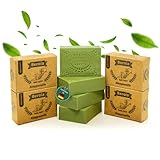 Beroia® Originale Aleppo Seife 4x 125g traditionell & handgemachte Duschseife für Haut & Haar | Olivenölseife Handseife Stückseife Naturseife Naturkosmetik | vegan | Lorbeerduft