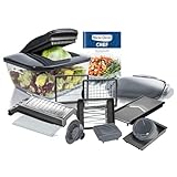 Nicer Dicer Chef - Set mit 15 Gemüseschneidern - Zwiebelschneider, Salatschneider, Pommes-Frites-Schneider, gewellter Gemüseschneider, Multizerkleinerer für Obst, Gemüse, Küchenutensilien