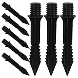 FUTUREORYY 8 Stück Teiliges Schwarze Kunststoff erdspieße für Solarlampen Robust Wetterfest Einfache Installation für Garten Gehweg und Außenbereich