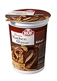 RUF Kuchen-Glasur Kakao im Becher, mikrowellengeeignet, zum Glasieren & Dekorieren von Kuchen, Torten, Muffins & Gebäck, glutenfrei, 1 x 500g