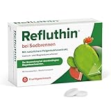 Refluthin bei Sodbrennen | 48 Kautabletten mit Fruchtgeschmack | Medizinprodukt | Reflux-Beschwerden & Sodbrennen | neutralisiert überschüssige Magensäure | vegan & glutenfrei | Sodbrennen Tabletten