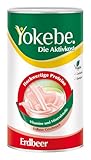 Yokebe - Die Aktivkost - Erdbeer - Mahlzeitersatz zur Gewichtsabnahme - glutenfrei, laktosefrei und vegetarisch - Diät-Drink mit Proteinen - 500 g = 12 Portionen