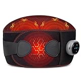 Wärmegürtel Elektrisch Kabellos Heizkissen mit Abschaltautomatik: 140CM Wärmekissen für Rückenschmerzen - Vibrationsmassage Heizdecke mit 5 Wärmestufen 3 Vibrationsmodi Auto-off für Rücken Lende Bauch