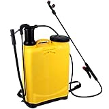 Flyelf Drucksprüher Pflanzensprüher Rückenspritze 2 Düsen 16,8 Liter für Unkrautvernichter, Pestizide, Herbizide, Insektizide, Fungizide