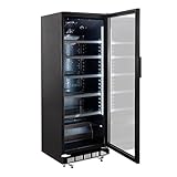 GastroHero Getränkekühlschrank GK-360BB | 360 L | Flaschenkühlschrank mit Glastür & LED | abschließbar | Bierkühlschrank | Kühlschrank für Gastronomie