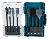 Makita E-08698 Flachfräsbohrer-Set 8-teilig in Aufbewahrungsbox, für Holz, Ø 12-32 mm, 150 mm lang, 1/4'-Sechskantaufnahme