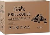 Grillkokoskolle, Brenndauer Bis Zu 6 Stunden, Nachhaltiges Grillen, Weniger Rauch, Leichter Rauchgeschmack, Keine Fremdgerüche, Hohe Qualität, Perfektes Grillergebnis (10KG)