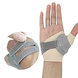 Celiodd Daumenbandage Rechts Daumenschiene Rechts Daumensattelgelenk Bandage Daumenorthese Rechts Orthese Daumensattelgelenk Geeignet für Stabilen Halt und Stabilität (Grau M 19–21 Cm)