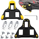 LPZMPZ Fahrrad Bike Cleats Pedale Rennrad Pedalplatten Kompatibel mit Shimano SM-SH11 SPD SL Schuhe Cleats Cycling Rennradpedale Schuhplatten Gelb für Wettkampfradfahren Spin Schuhe