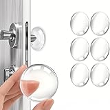Wandschutz von Türknäufen-Efbock Transparent Silikon-Türstopper Wandschutz-Premium Türstoßstange Wandschutz für Zuhause oder Büro-Selbstklebender Türgriff Stoßschutzstopper Gummistopper 6stück