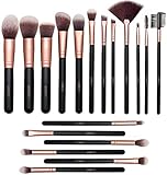 AMMIY 18pcs Premium Makeup Pinsel Set Gesicht und Auge Kunstpinsel für Foundation Puder Concealers Rouge und Lidschatten