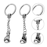 minkissy 2 Stück Boxhandschuh-Schlüsselanhänger Boxen Schlüsselbund boxhandschuhe Schlüsselanhänger aus Metall stylische Schlüsselanhänger Silver