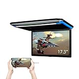 XTRONS 17,3“ Digital TFT FHD 16:9 Bildschirm für Auto Bus unterstützt 1080P Video Auto Overhead Player Auto Monitor mit HDMI Port Automosphäre LED Licht Windows CE für Urlaub (CM173HD)