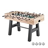 VEVOR Tischfußballtisch in Standardgröße (1400 x 726 x 864 mm), Indoor-Kickertisch für Zuhause, Familie und Spielzimmer, langlebiges Set, inkl. 4 Bällen & Punktezähler & 2 Getränkehaltern