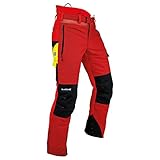 Pfanner 101761/L Schnittschutzhose Ventilation Größe L in rot/schwarz, L