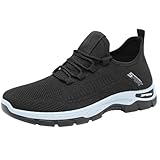 Slip on Sneaker Herren Turnschuhe Atmungsaktiv Sportschuhe Leichtgewichts Straßenlaufschuhe Fitness Jogging Walkingschuhe Bequeme Mesh-Stretch-Turnschuhe Freizeit Laufschuhe für Outdoor