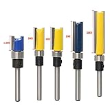 WSOOX 5 Stück Holz Fräser Router Bit Oberfräser 1/4 Schaft Alloy Blade Fräser Schneiden Nutfräsen Holzschneider Router Bit für Trimm Carving Tool