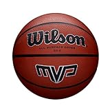 Wilson Outdoor-Basketball, Rauer Untergrund, Asphalt, Granulat, Kunststoffboden, Größe 6, 8 bis 12 Jahre, MVP, Braun