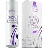 Vitamins Silber Shampoo für blondes Haar - Keratin Anti Gelbstich Shampoo für blondiertes Haar - Purple Haartönung Haarpflege Silver Shampoo für Graue Haarfarbe