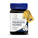 Cosana Manuka Honig 400 MGO + 500g – 100% Pur - Abgefüllt, versiegelt und zertifiziert in Neuseeland